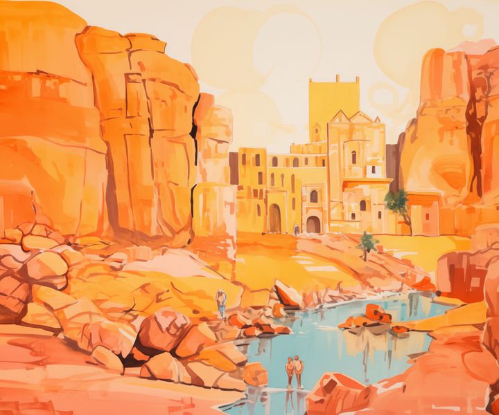 Plakat 60x50cm Ruiny pod Słońcem zdjęcie 1