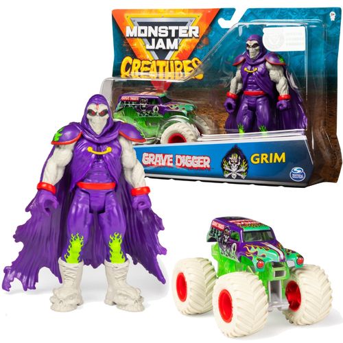 Monster Jam Creatures Grave Digger Grim pojazd + figurka na Arena.pl