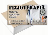 Wizytówki firmowe 200 szt RÓŻNE WZORY do wyboru FIZJOTERAPIA