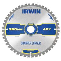 2X Piła tarczowa do drewna CONSTRUCTION 250mm/48T M IRWIN