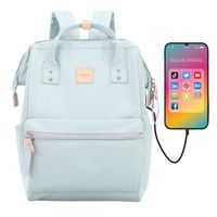 plecak damski miętowy nieprzemakalny na laptopa - himawari