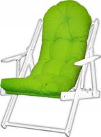 LEŻAK OGRODOWY DREWNIANY z grubą poduszką