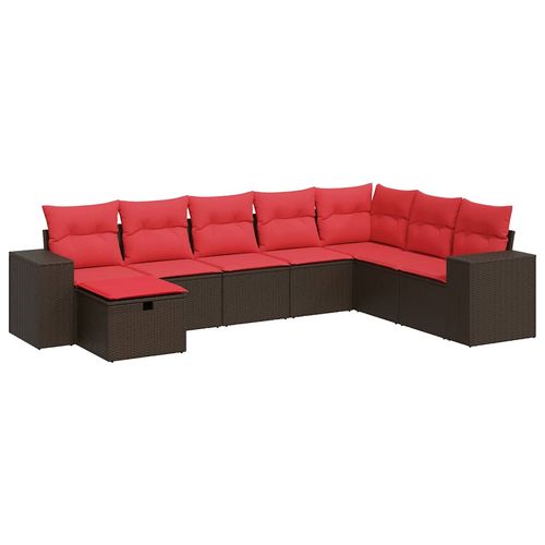 8-cz. zestaw wypoczynkowy do ogrodu, z poduszkami, brązowy na Arena.pl