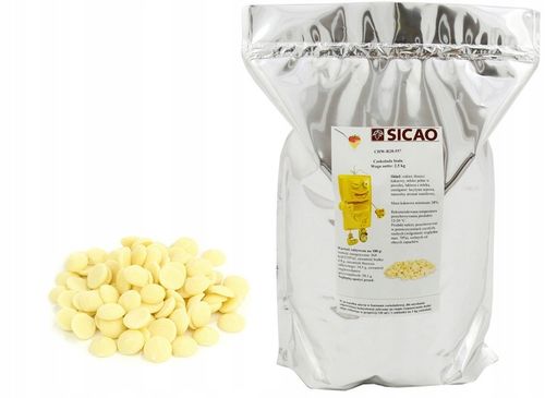 NAJLEPSZA Czekolada BIAŁA 2,5 KG do fontann fondue Sicao na Arena.pl