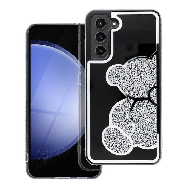 Futerał TEDDY BEAR do SAMSUNG S23 srebrny zdjęcie 1