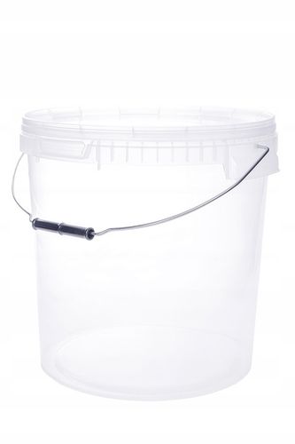 WIADERKO WIADRO POJEMNIK Z POKRYWKĄ TRANSPARENTNE 20L DO 200° na Arena.pl