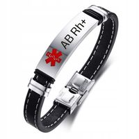 Obszywana Bransoletka ze Znakiem Medycznym, GRUPA KRWI