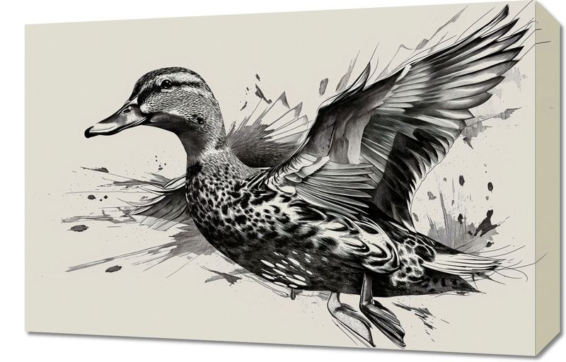 Obraz 60x40cm Gracja Kaczki w Locie zdjęcie 1