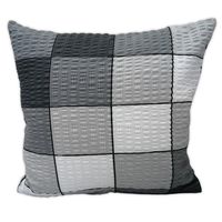 Poszewka z kory 40x40 wzór piknikowa krata szara