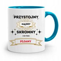 Dla Alkoholika Pijaka Kubek Błękitny Na Prezent Z Nadrukiem Ze Zdjęciem