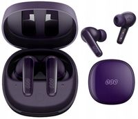 FIOLETOWE SŁUCHAWKI BEZPRZEWODOWE DOKANAŁOWE QCY Wodoodporne Bluetooth 5.3
