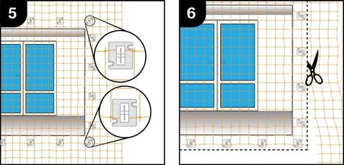 ZESTAW 8x3 GRUBA SIATKA DLA KOTA 1,5mm NA BALKON OKO 40mm BEZ WIERCENIA na Arena.pl