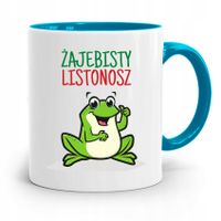 Kubek Błękitny Prezent Dla Listonosza Żajebisty Z Nadrukiem Ze Zdjęciem