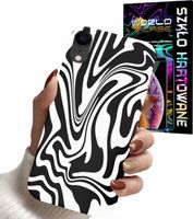 ETUI DO IPHONE XR - ABSTRAKCJA ZEBRA MODNE WZORY DLA KOBIET +SZKŁO