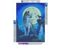 WZROKOWY MAJSTERSZTYK WILK W FORMIE MOZAIKI