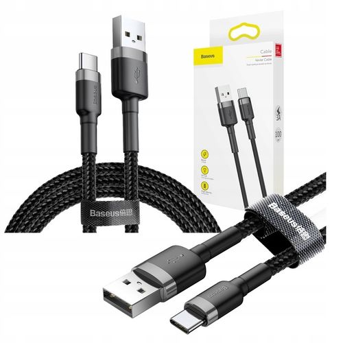 BASEUS Szybki Kabel USB-A - USB-C 1m do Telefonu Quick Charge 3A typ C na Arena.pl