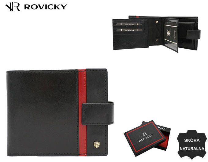 elegancki, skórzany portfel męski - rovicky zdjęcie 1
