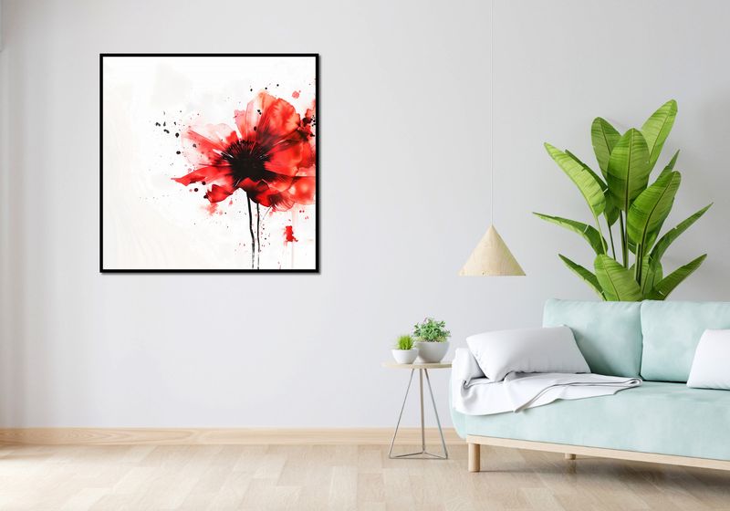 Plakat 100x100cm Płynna Akwarela zdjęcie 4