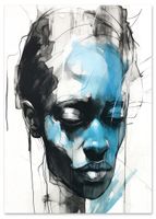 Plakat twarz portret abstrakcja 61x91 cm