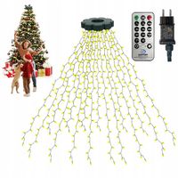 LAMPKI NA CHOINKĘ 400 LED 32M 8 TRYBÓW 4 JASNOŚCI PILOT ZEWNĘTRZNE