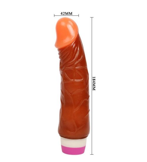Realistyczny brązowy wibrator zdjęcie 4