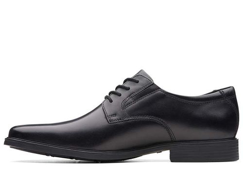 Clarks Półbuty męskie - Tilden Plain - rozmiar 40 - czarne skóra naturalna na Arena.pl