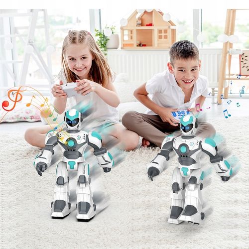 ROBOT DUŻY INTERAKTYWNY ZDALNIE GEST PROGRAMOWANY STEROWANIE GŁOSOWE LED na Arena.pl