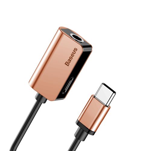 Baseus przejściówka adapter USB Type-C mini jack złoty na Arena.pl