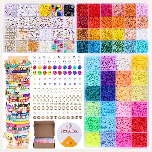 OGROMNY Zestaw do Robienia Biżuterii Bransoletek Literki Buźki Charmsy XXL na Arena.pl