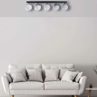 Plafon LAMPA sufitowa SFERA MLP8875 Milagro metalowa OPRAWA kule balls na listwie czarne białe chrom