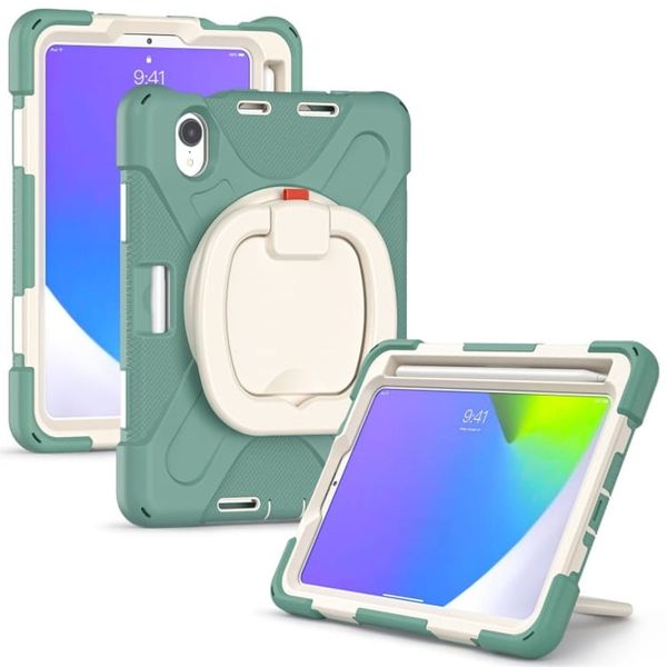 Etui na iPad Mini 6 z Obrotową Podstawką Pancerne Zielone zdjęcie 4