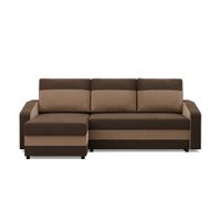 Narożnik uniwersalny, mikrofaza, AURELO, 231x140x92 cm, brąz | TYLETEGOTU