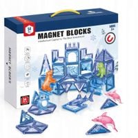 KLOCKI MAGNETYCZNE 54 el Zestaw Konstrukcyjny 3D Układanka Edukacyjna