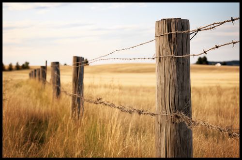 Plakat 91,5x60cm Płot na Polu na Arena.pl