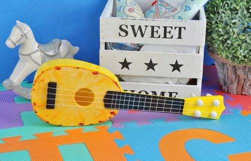 Gitara Ukulele dla Dzieci Gitarka Owocowa Ananas na Arena.pl