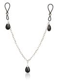 nonpierce nipple chain jewelry black