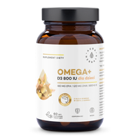 Aura Herbals Omega+ Witamina D3 800 IU dla dzieci 60 kapsułek twist-off