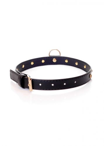fetish b   series   collar 2 cm gold crystal na Arena.pl