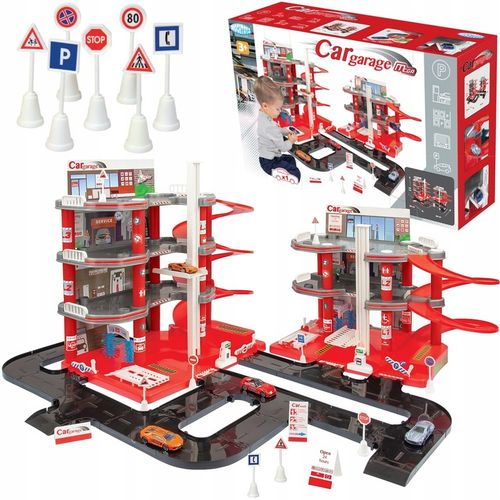 MEGA GARAŻ PARKING 4 POZIOMY 3W1 TOR WINDY MYJNIA + AUTO polski MOCHTOYS na Arena.pl
