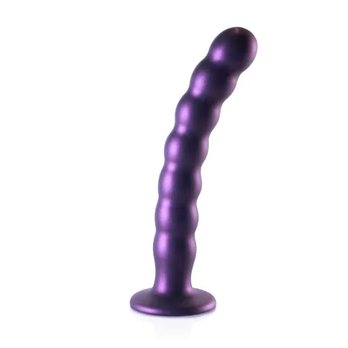 ouch! beaded g-spot 20,5 cm - silikonowy model z przyssawką, fioletowy na Arena.pl