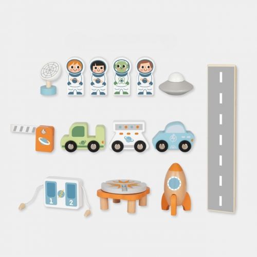 TDLA DZIECI  DREWNIANY KOSMICZNY PARKING  STACJA KOSMICZNA na Arena.pl