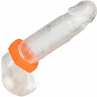calexotics alpha prolong sexagon silikonowy pierścień pomarańczowy 2 cm