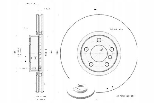 TARCZA HAM PRZOD 348X30 V BREMBO na Arena.pl