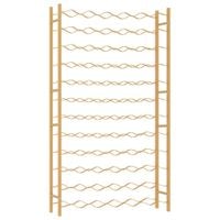 Stojak na 72 butelki wina, złoty, metalowy