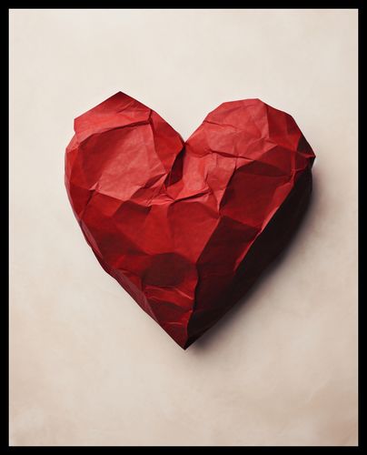 Plakat 40x50cm Kreślone Serce na Arena.pl