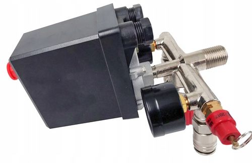 WYŁĄCZNIK CIŚNIENIOWY DO KOMPRESORA 230V PRESOSTAT REDUKTOR 8 BAR 1/2" 1/4" na Arena.pl