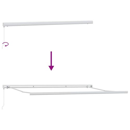 Zwijana markiza, antracytowo-biała, 4x3 m, tkanina i aluminium na Arena.pl