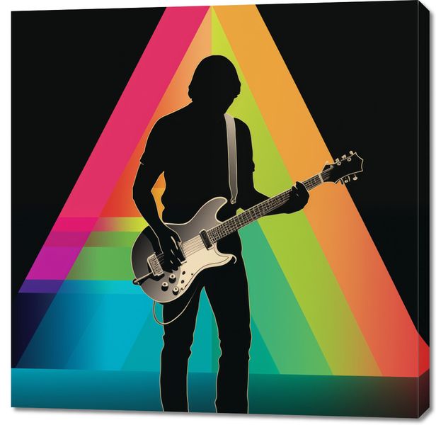 Obraz 100x100cm Pryzmat przez Gitarę zdjęcie 1
