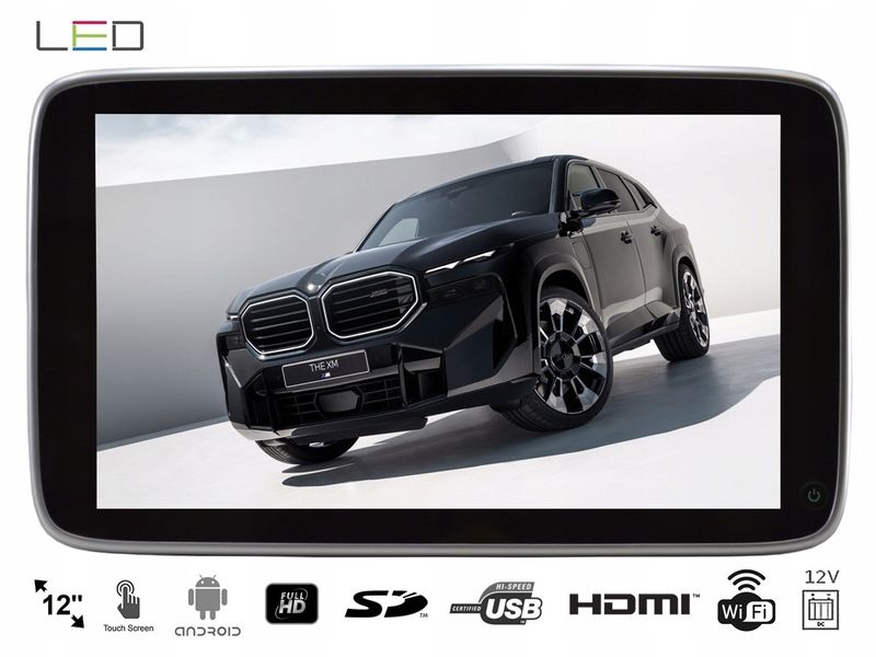 Monitor zagłówkowy 12'' FHD do BMW ANDROID WiFi BT zdjęcie 2