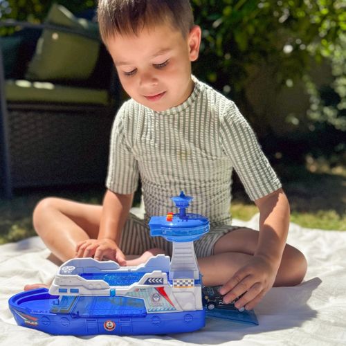 WOOPIE Łódź Policyjna Patrolowa Interaktywna - Skala 1:16 + Autka 3 szt. na Arena.pl